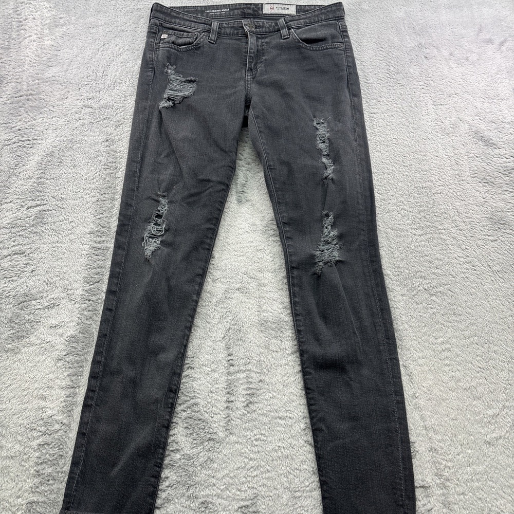 Ag-Ed Denim Adriano Goldschmied Jeans‎ Legging Ankle Super Skinny Size 28 Gray